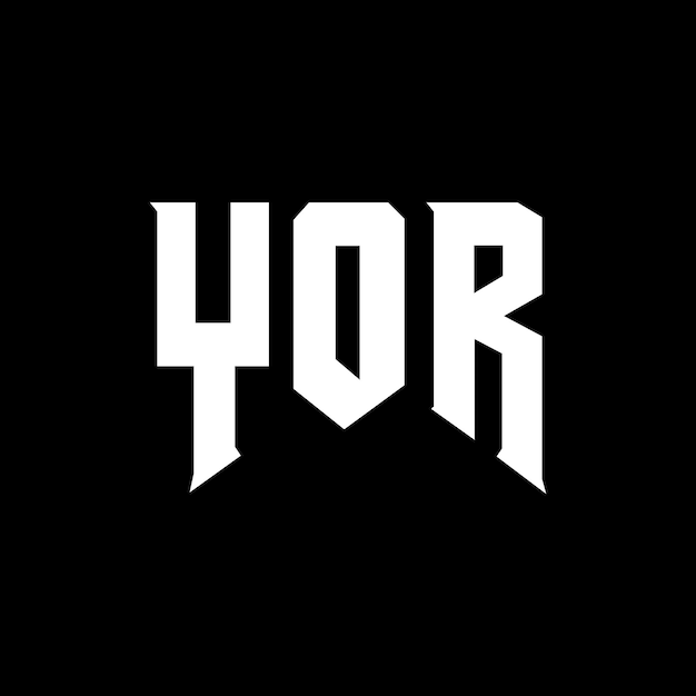 Diseño de logotipo de letra YOR para la compañía de tecnología YOR diseño de logotipo combinación de colores blanco y negro YOR logotipo YOR vector YOR diseño YOR icono YOR alfabeto YOR tipografía diseño de logotip