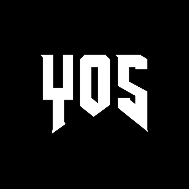 Diseño de logotipo de letra YOS para la compañía de tecnología YOS diseño de logotipo combinación de colores blanco y negro YOS logotipo YOS vector YOS diseño YOS icono YOS alfabeto YOS tipografía diseño del logotipo