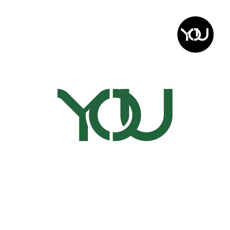 Vector el diseño del logotipo de la letra you monogram