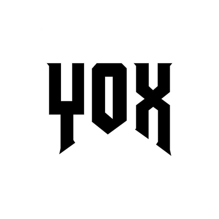 Vector diseño de logotipo de letra yox para la compañía tecnológica yox diseño de logotipo combinación de colores blanco y negro yox logotipo yox vector yox diseño del icono yox alfabeto yox tipografía diseño del logotipo