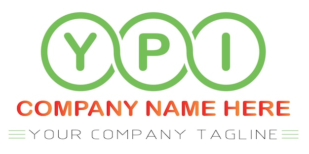 Diseño de logotipo de letra YPI