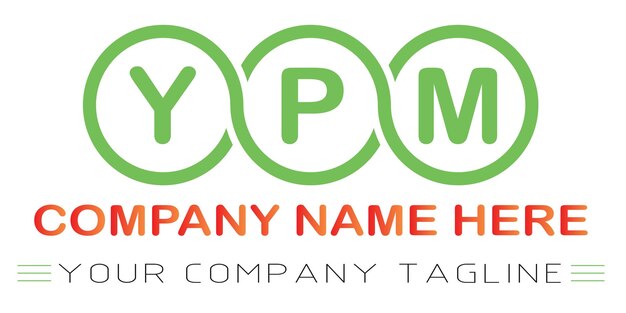 Diseño de logotipo de letra YPM