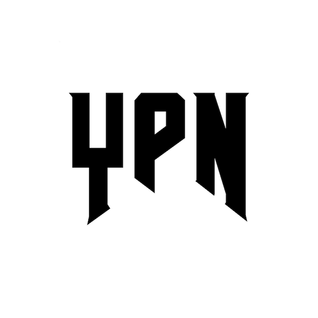 Diseño de logotipo de letra YPN para la compañía de tecnología YPN diseño de logotipo combinación de colores blanco y negro YPN logotipo YPN vector YPN diseño YPN icono YPN alfabeto YPN tipografía diseño del logotipo