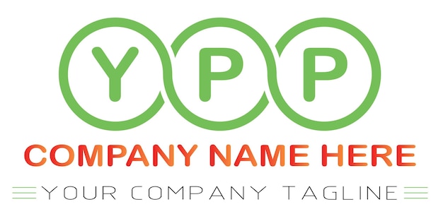 Diseño de logotipo de letra YPP
