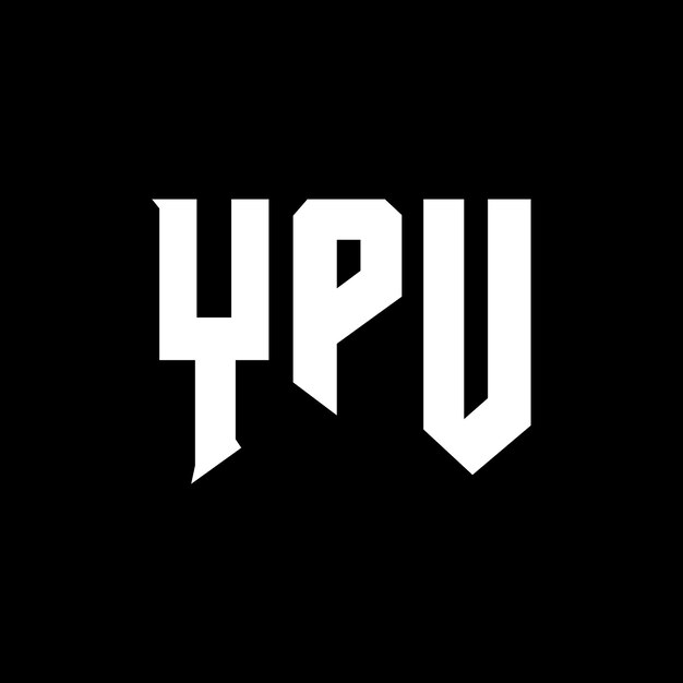 Diseño de logotipo de letra YPU para una empresa de tecnología Diseño del logotipo YPU combinación de colores blanco y negro YPU diseño de logotipo vector YPU YPU icono YPU alfabeto YPU tipografía diseño del logotipo