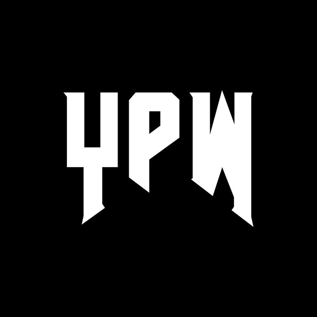 Diseño de logotipo de letra YPW para una empresa de tecnología Diseño del logotipo YPW Combinación de colores blanco y negro Logo YPW Vector YPW Diseño del icono YPW Alfabeto YPW Tipo de diseño del logotipo