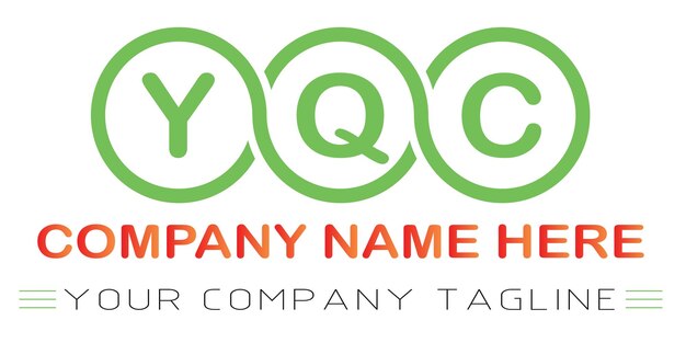 Diseño de logotipo de letra YQC