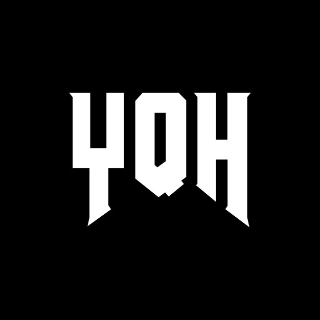 Diseño de logotipo de letra YQH para una empresa de tecnología Diseño del logotipo YQH combinación de colores blanco y negro YQH logotipo Vector YQH diseño Icon YQH YQH alfabeto YQH tipografía diseño del logotipo