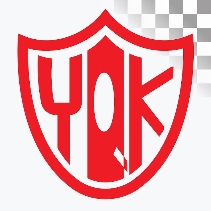 Vector diseño de logotipo de letra yqk