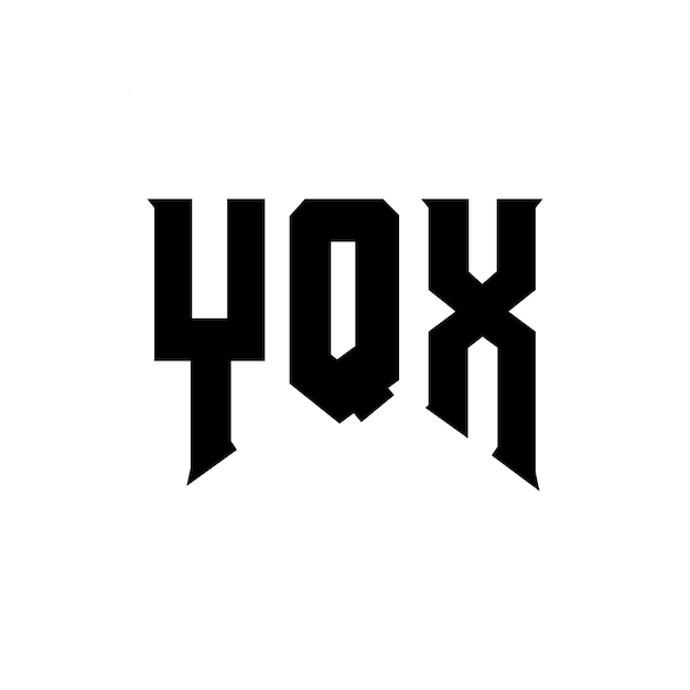 Diseño de logotipo de letra YQX para una empresa de tecnología Diseño de Logotipo YQX combinación de colores blanco y negro Logotipo Y QX vector YQX diseño Icono YQX YQX alfabeto YQX tipografía diseño de logotipo