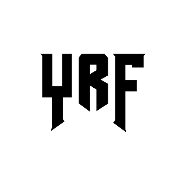 Diseño de logotipo de letra YRF para la compañía de tecnología YRF diseño de logotipo combinación de colores blanco y negro YRF logotipo YRF vector YRF diseño YRF icono YRF alfabeto YRF tipografía diseño del logotipo