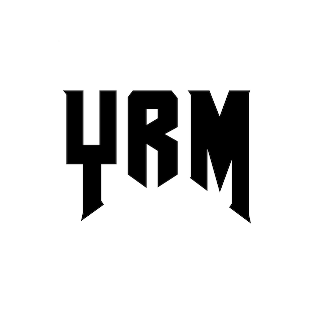 Diseño de logotipo de letra YRM para una empresa de tecnología Diseño del logotipo YRM combinación de colores blanco y negro YRM diseño del logo YRM vector YRM YRM icono YRM alfabeto YRM tipografía diseño del logotipo