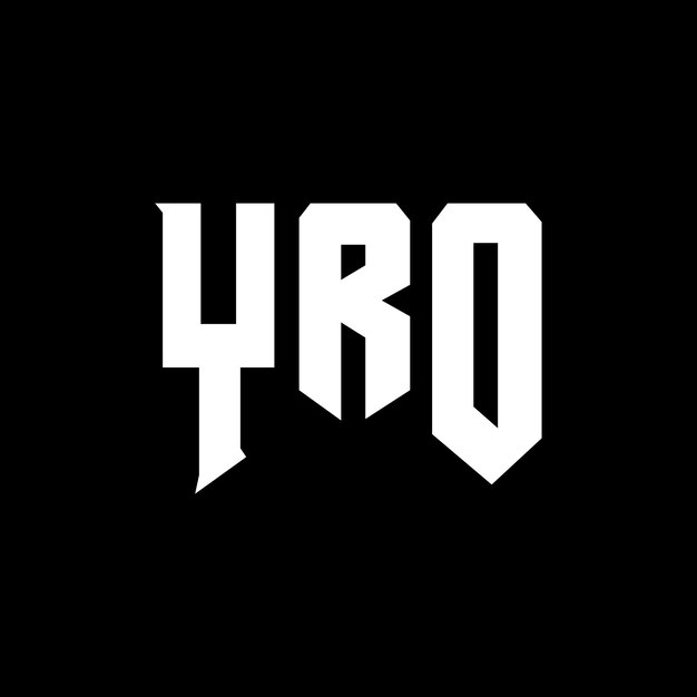 Diseño de logotipo de letra YRO para una empresa de tecnología Diseño del logotipo YRO combinación de colores blanco y negro Logotipo YRO Vector YRO Diseño del icono YRO Alfabeto YRO Tipografía diseño del logotipo