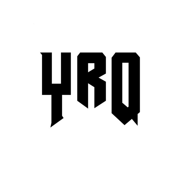 Diseño de logotipo de letra YRQ para una empresa de tecnología Diseño del logotipo YRQ combinación de colores blanco y negro YRQ logo YRQ vector YRQ diseño YRQ icono YRQ alfabeto YRQ tipografía diseño del logotipo