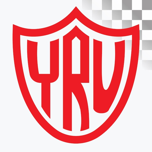 Diseño de logotipo de letra YRU