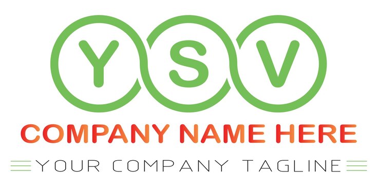 Vector diseño de logotipo de letra ysv