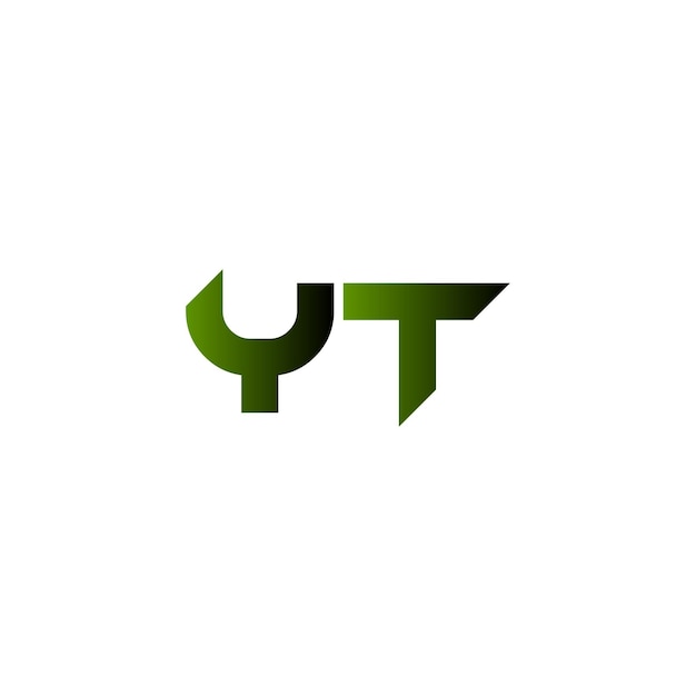 diseño del logotipo de la letra yt