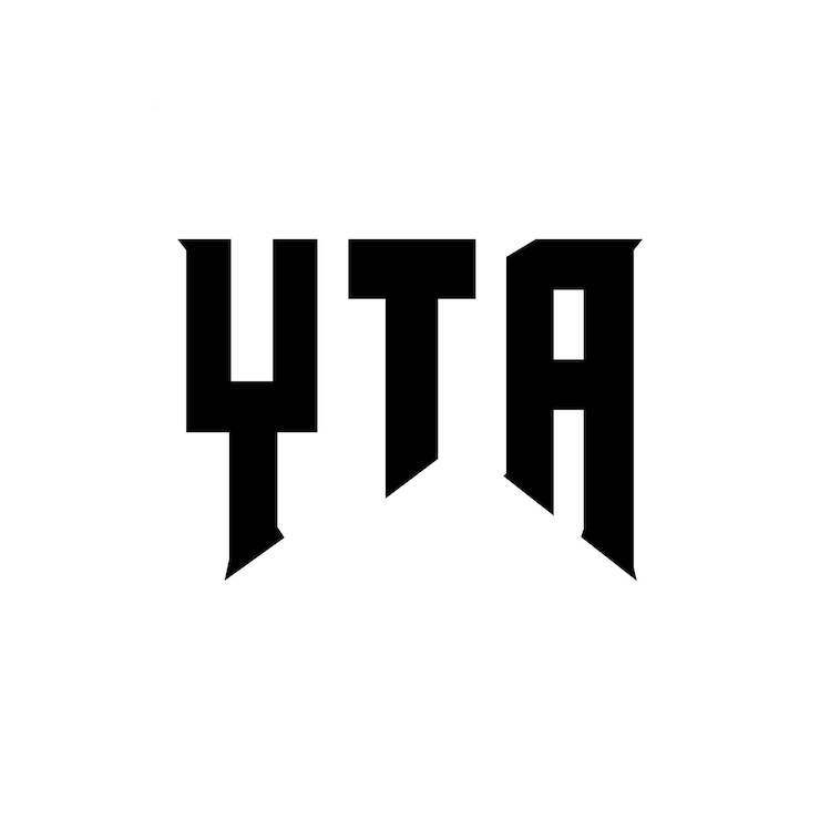 Vector diseño de logotipo de letra yta para una empresa de tecnología diseño del logotipo yta combinación de colores blanco y negro logotipo yta vector yta diseño icono yta alfabeto yta tipografía diseño del logotipo