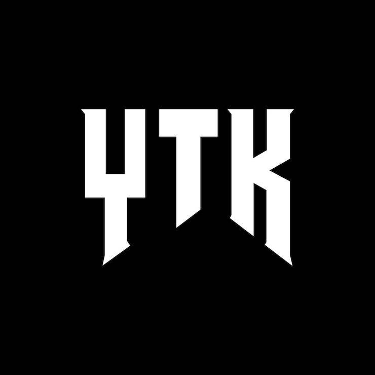 Vector diseño de logotipo de letra ytk para una empresa de tecnología diseño del logotipo ytk combinación de colores blanco y negro ytk logotipo vector ytk diseño ytk icono ytk alfabeto ytk tipografía diseño del logotipo