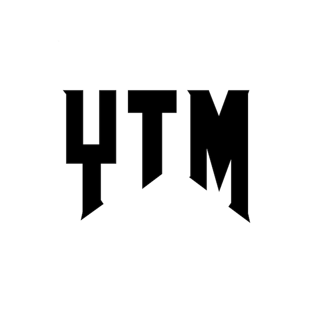 Diseño de logotipo de letra YTM para una empresa de tecnología Diseño de diseño de logotipo YTM combinación de colores blanco y negro Diseño vectorial de YTM Diseño de icono YTM YTM Alfabeto YTM