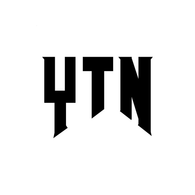 Diseño de logotipo de letra YTN para la compañía de tecnología YTN Diseño del logotipo de combinación de colores blanco y negro YTN Logotipo YTN Vector YTN diseño Icono YTN Alfabeto YTN Tipografía diseño del logotipo