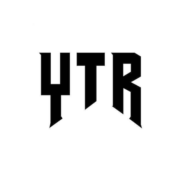 Diseño de logotipo de letra YTR para la compañía de tecnología YTR diseño de logotipo combinación de colores blanco y negro YTR logotipo YTR vector YTR diseño YTR icono YTR alfabeto YTR tipografía diseño del logotipo