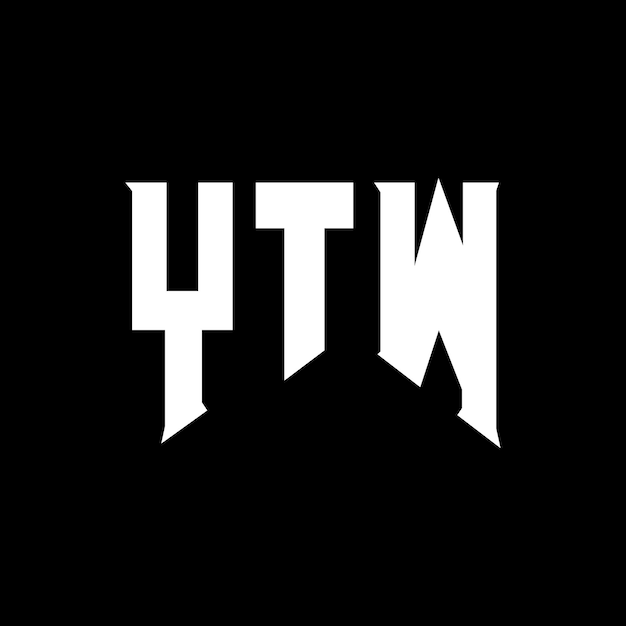 Diseño de logotipo de letra YTW para una empresa de tecnología Diseño de Logotipo YTW Combinación de colores blanco y negro Logo YTW Vector YTW Diseño Icono YTW Alfabeto YTW Tipotipo Diseño del logotipo