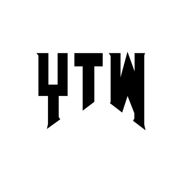 Diseño de logotipo de letra YTW para una empresa de tecnología Diseño de Logotipo YTW Combinación de colores blanco y negro Logo YTW Vector YTW Diseño Icono YTW Alfabeto YTW Tipotipo Diseño del logotipo