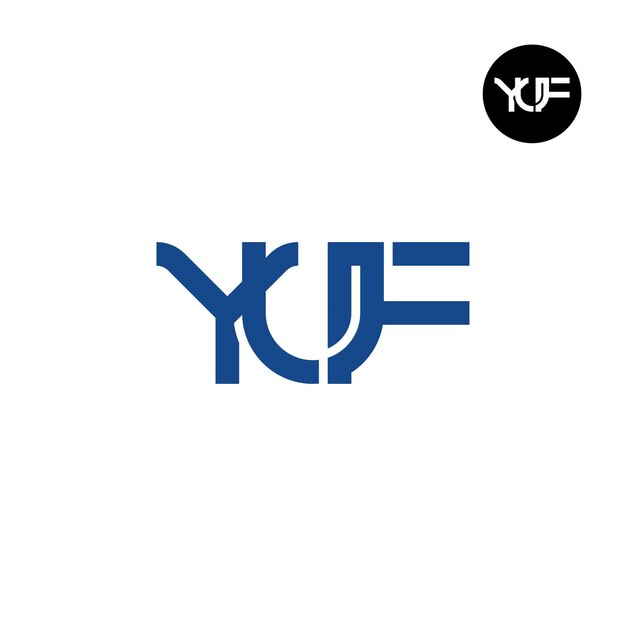 Diseño del logotipo de la letra YUF Monogram