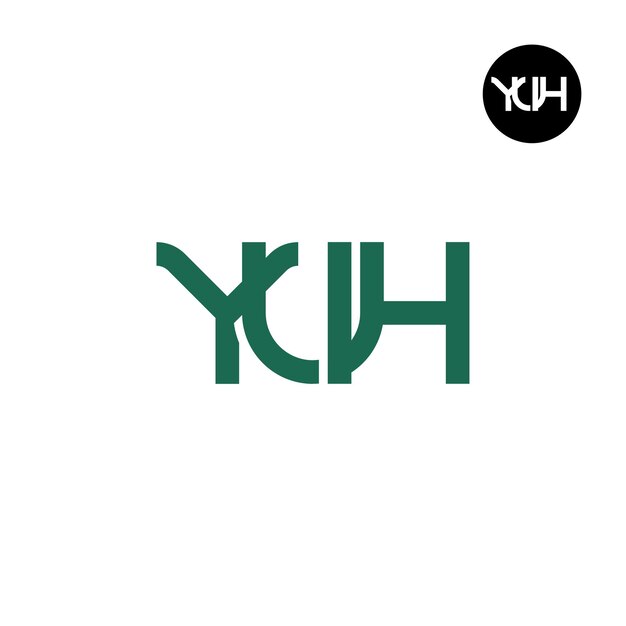 Diseño del logotipo de la letra YUH Monogram