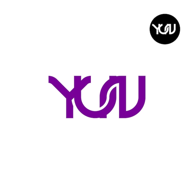 Diseño del logotipo de la letra YUN Monogram