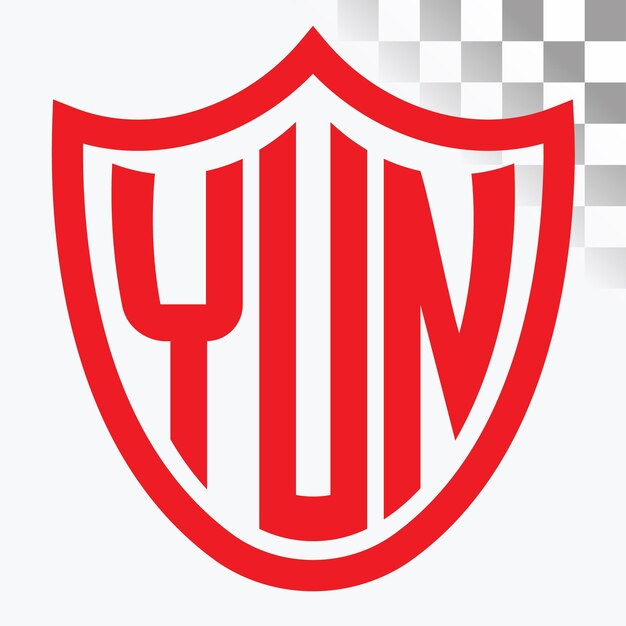 Diseño de logotipo de letra YUN