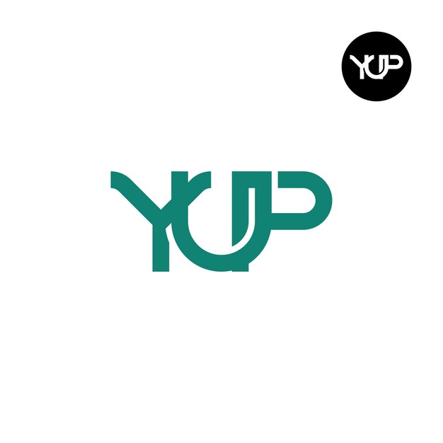 Diseño del logotipo de la letra YUP Monogram