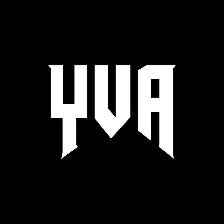Vector diseño de logotipo de letra yva para una empresa de tecnología diseño del logotipo yva combinación de colores blanco y negro logotipo yva vector diseño yva icono yva alfabeto yva tipografía diseño del logotipo