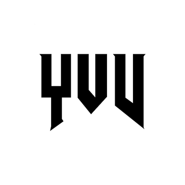 Diseño de logotipo de letra YVV para una empresa de tecnología Diseño del logotipo YVV combinación de colores blanco y negro YVV logotipo Vector YVV diseño Icono YVV alfabeto YVV tipografía diseño del logotipo