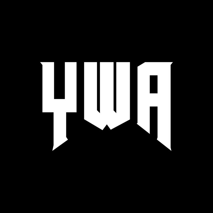Vector diseño de logotipo de letra ywa para la compañía de tecnología ywa diseño de logotipo combinación de colores blanco y negro ywa logotipo ywa vector ywa diseño ywa icono ywa alfabeto ywa tipografía diseño del logotipo