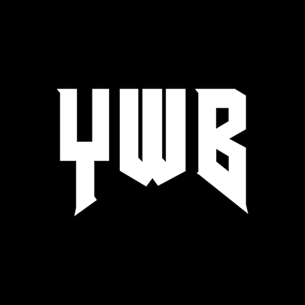 Diseño de logotipo de letra YWB para una empresa de tecnología Diseño del logotipo YWB combinación de colores blanco y negro YWB diseño de logotipo vectorial YWB icono YWB alfabeto YWB tipografía diseño del logotipo