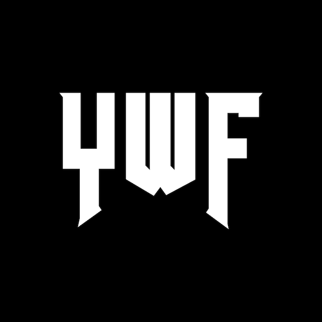Diseño de logotipo de letra YWF para una empresa de tecnología Diseño del logotipo YWF combinación de colores blanco y negro YWF diseño del logotipo vector YWF YWF icono YWF alfabeto YWF tipografía