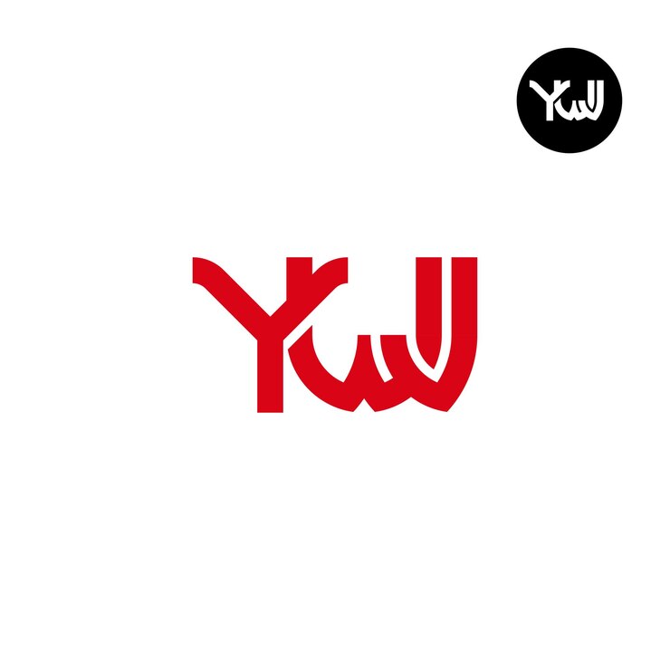 Vector diseño del logotipo de la letra ywj monogram