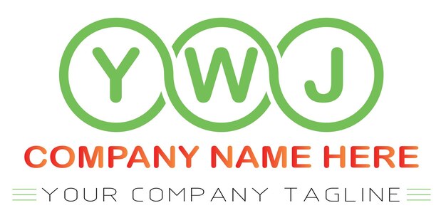 Diseño de logotipo de letra YWJ