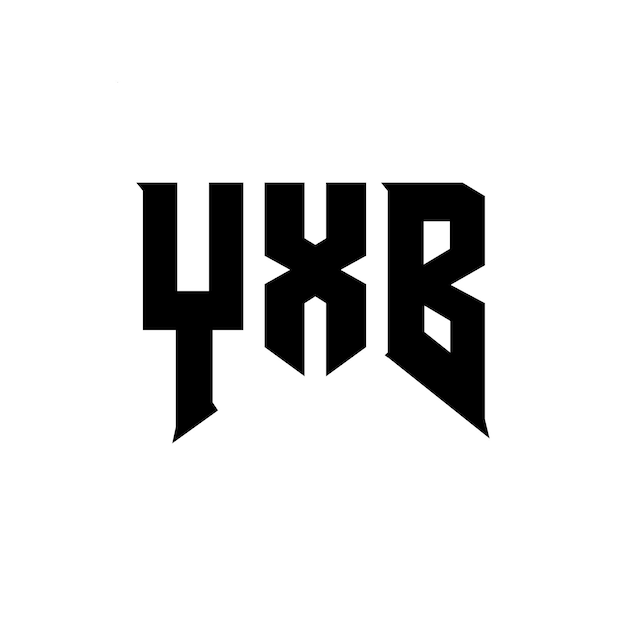 Diseño de logotipo de letra YXB para una empresa de tecnología Diseño del logotipo YXB combinación de colores blanco y negro YXB logotipo Vector YXB diseño YXB icono YXB alfabeto YXB tipografía diseño del logotipo