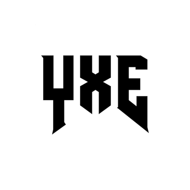 Diseño de logotipo de letra YXE para una empresa de tecnología Diseño del logotipo YXE combinación de colores blanco y negro YXE logo YXE vector YXE diseño Icono YXE alfabeto YXE tipografía diseño del logotipo