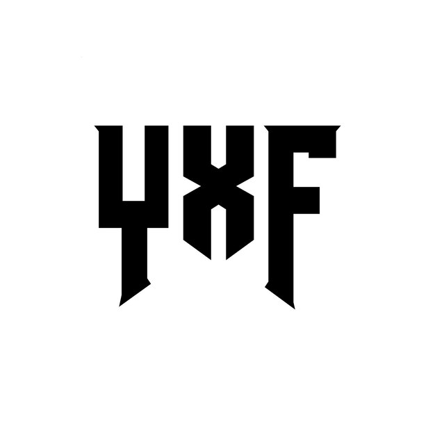 Diseño de logotipo de letra YXF para una empresa de tecnología Diseño del logotipo YXF combinación de colores blanco y negro YXF logotipo Vector YXF diseño YXF icono YXF alfabeto YXF tipografía diseño del logotipo