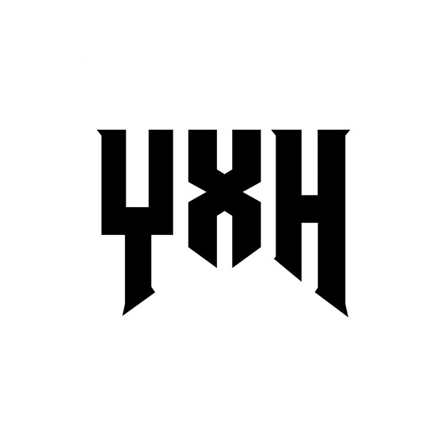 Diseño de logotipo de letra YXH para una empresa de tecnología Diseño del logotipo YXH combinación de colores blanco y negro YXH logotipo Vector YXH diseño YXH icono YXH alfabeto YXH tipografía diseño del logotipo