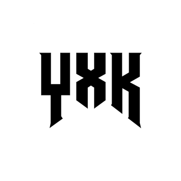 Diseño de logotipo de letra YXK para una empresa de tecnología Diseño del logotipo YXK combinación de colores blanco y negro YXK logotipo Vector YXK diseño YXK icono YXK alfabeto YXK tipografía diseño del logotipo