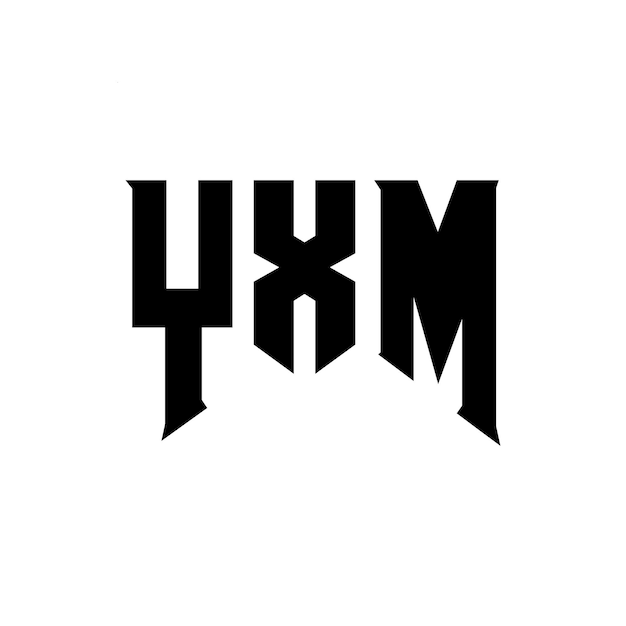 Diseño de logotipo de letra YXM para una empresa de tecnología Diseño de Logotipo YXM Combinación de colores blanco y negro Logo YXM Vector YXM Diseño Icono YXM Alfabeto YXM Tipografía Logotipo Diseño