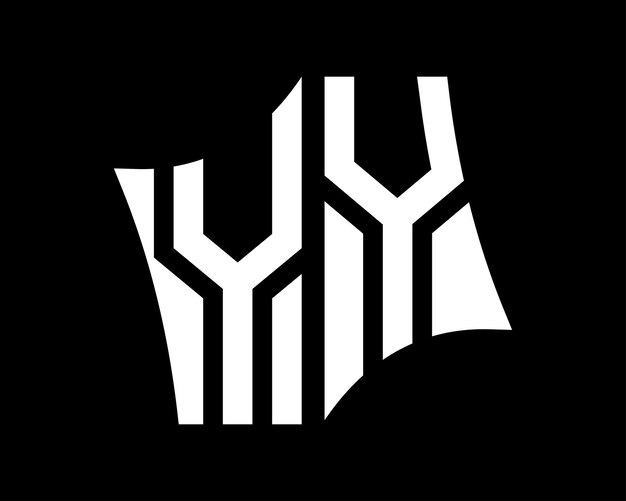 El diseño del logotipo de la letra YY es arte vectorial