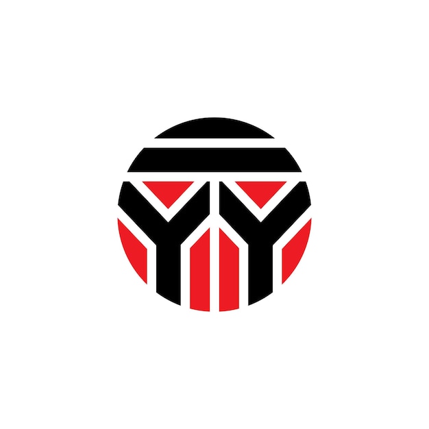 El diseño del logotipo de la letra YY es arte vectorial