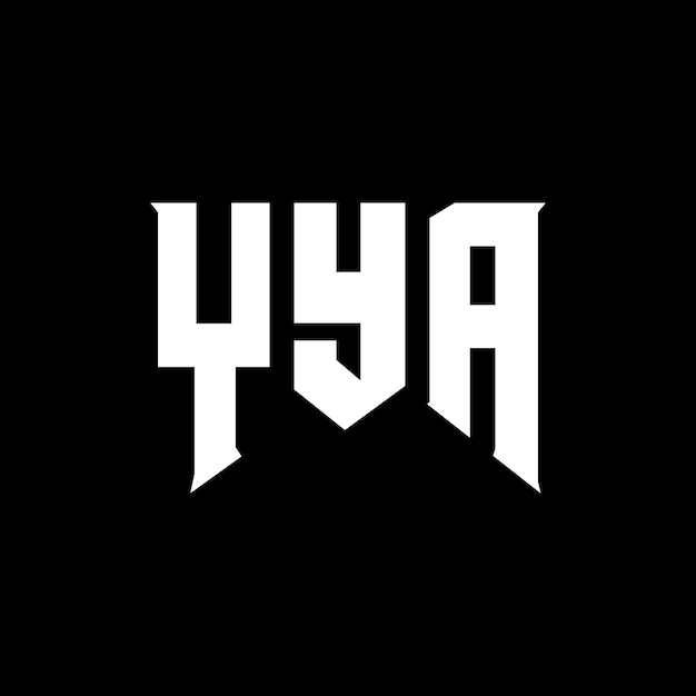 Diseño de logotipo de letra YYA para una empresa de tecnología Diseño de Logotipo YYA combinación de colores blanco y negro YYA logotipo YYA vector YYA diseño YYA icono YYA alfabeto YYA tipografía diseño de logotipo