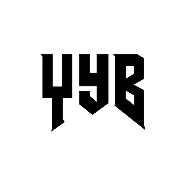 Diseño de logotipo de letra YYB para una empresa de tecnología Diseño del logotipo YYB combinación de colores blanco y negro YYB diseño del logotipo vector YYB YYB icono YYB alfabeto YYB tipografía